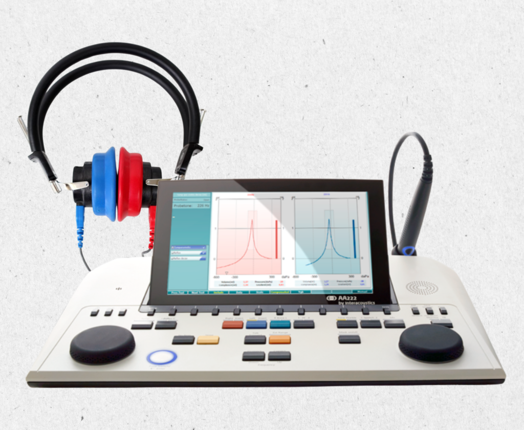 Audiometer with headphones